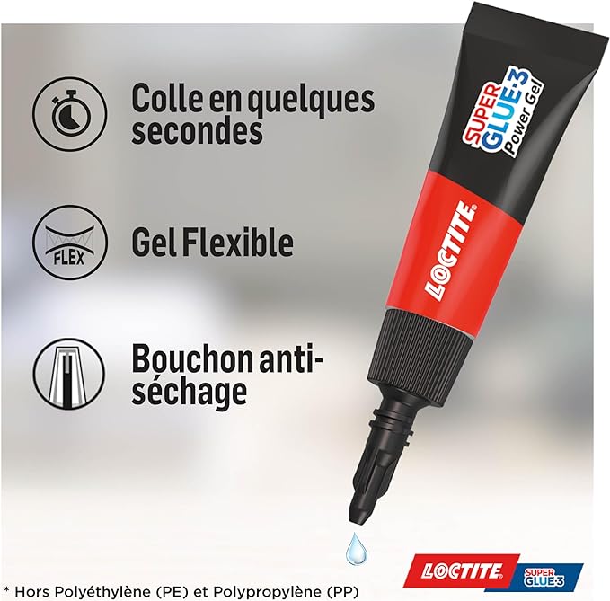 Colle SuperGlue Gel Mini Dose, colle forte pour Ruban Led